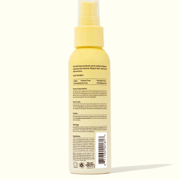 SunBum Blonde Hair Lightener 4oz NWT! FULL SIZE! - Picture 2 of 5